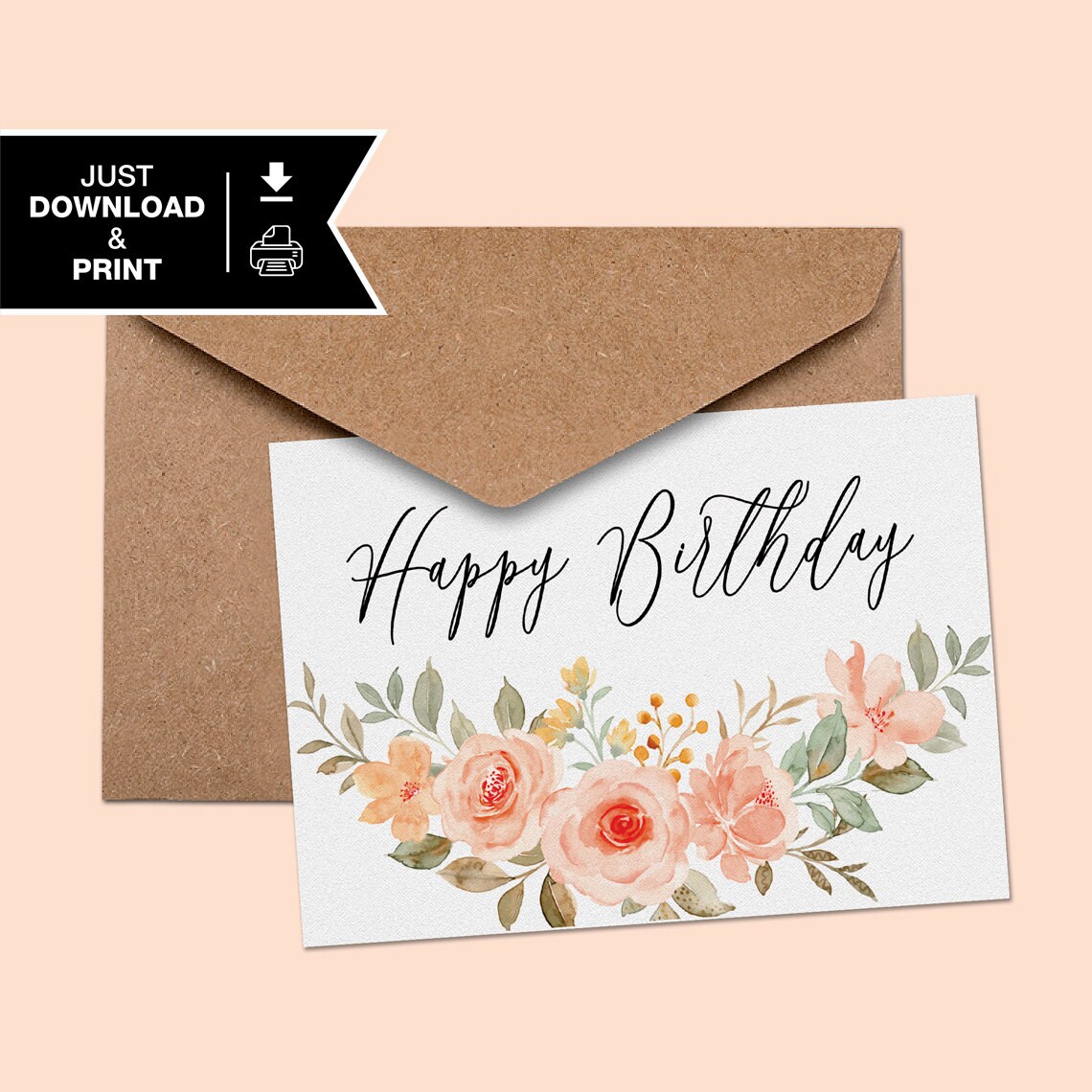 Cute Printable Birthday Card Printable Birthday Card Template Printable ...