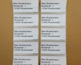 50-200 address labels 62 x 29 mm, address stickers, labels