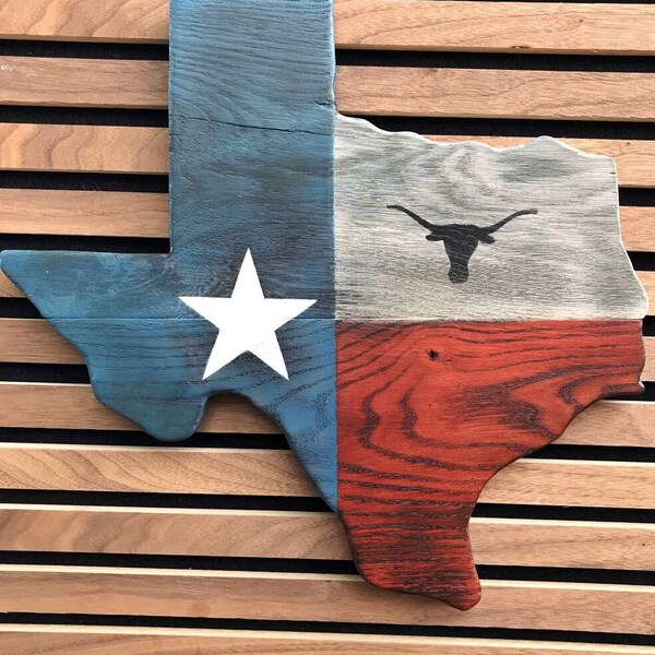 Wooden Texas Art Etsy