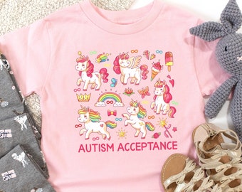 Autism Shirt Autism Acceptance Shirt Neurodiversity T Shirt Autism Toddler Shirt Kids Autism Tee Infinity Unicorn Autism Awareness T-shirt