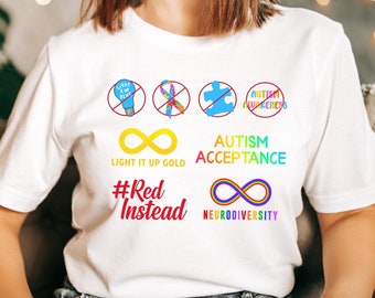 Autism Shirt Autism Acceptance Month T Shirt Autism Mom Advocate Teacher Support Tshirt Autistic Pride Tee Autism Awareness T-shirt Gift