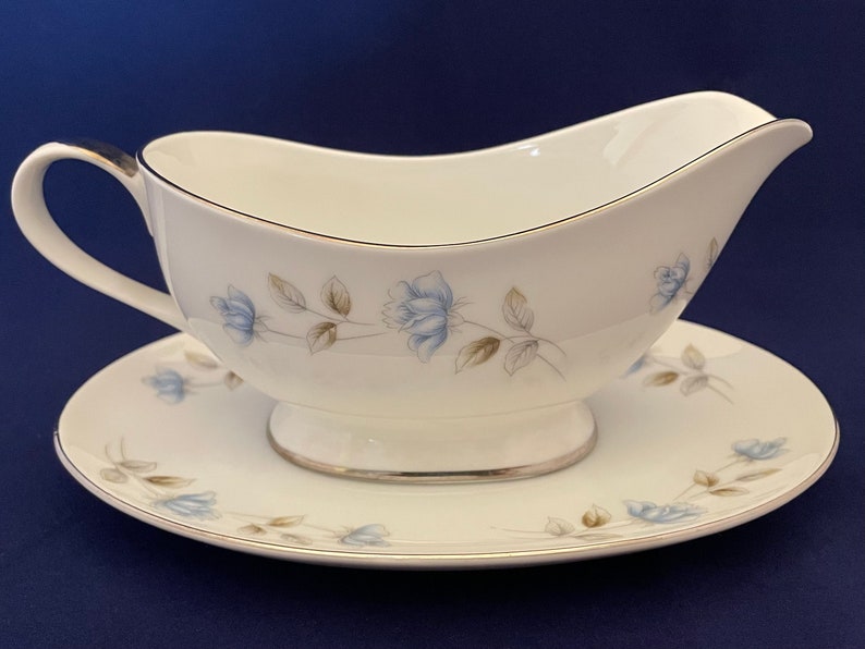 Vintage Elegant Lady Gravy Boat Underplate Set NOS Etsy