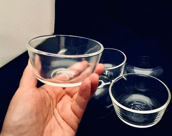 Vintage 'Fire King' 6 oz Ramekin Bowl by Anchor Hocking : Clear Glass Custard Cup