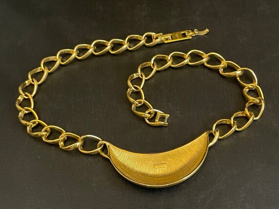 Vintage MONET Chunky Gold 18" Choker, High Shine … - image 3