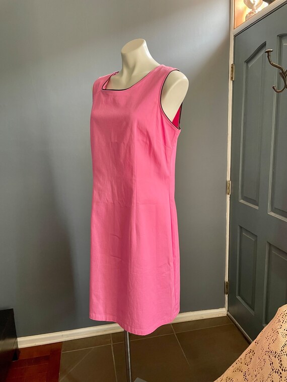 Vintage FADED GLORY Pink Twill Size 16 Sheath Dres