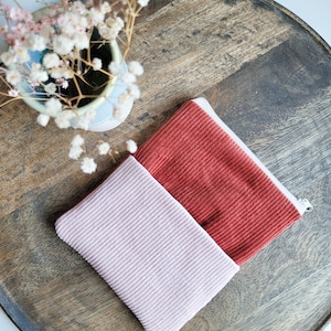 E-Reader Tasche aus Cord Rosa & Rostrot, Tolino/Kindle Hülle, personalisierte Maße, EBook Reader Schutztasche, Personalisierung als Geschenk