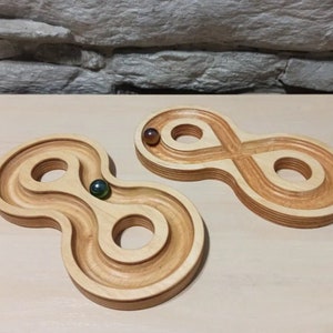 Jogo de labirinto de tabuleiro de rastreamento, tabuleiro de respiração, brinquedo educacional de madeira Montessori, habilidades motoras de labirinto de dedo Neuro-trainer símbolo do infinito