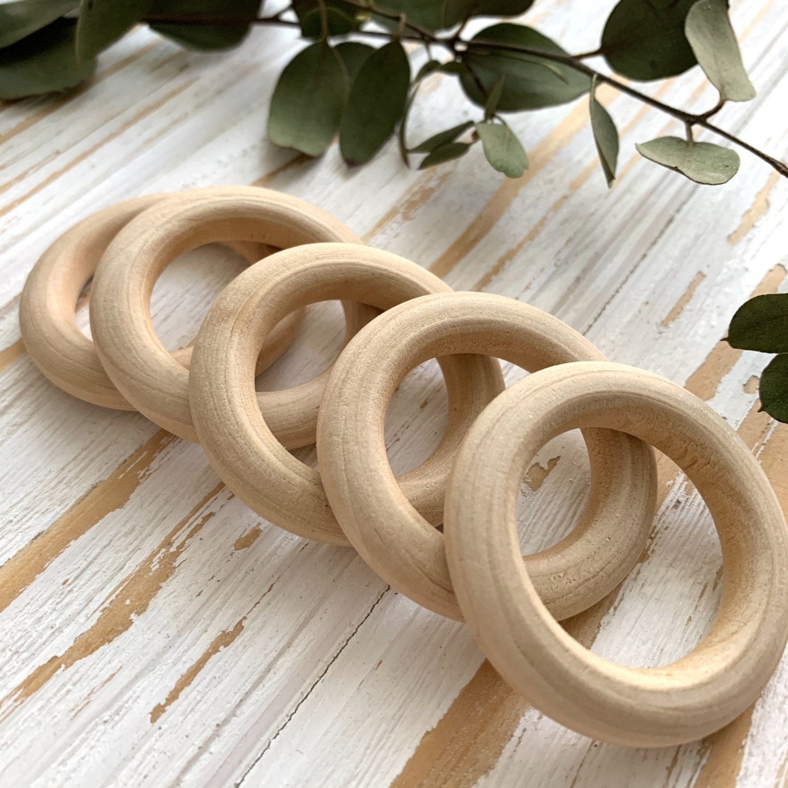 Maple wood rings wooden craft rings 60mm wood teethings | Etsy