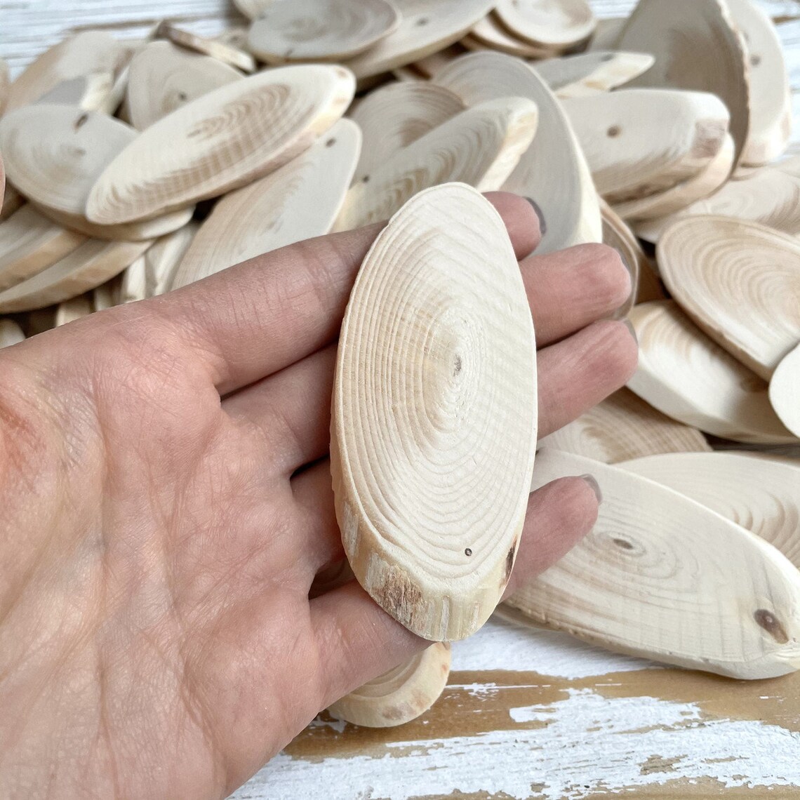 Oval Wood Slices Wooden Slices for DIY Natural Small Wood Etsy