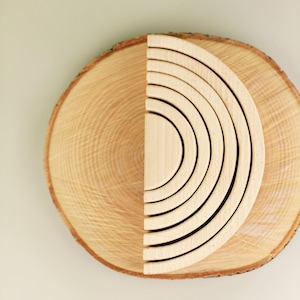 Hölzernes Regenbogen Stacker Spielzeug, grimms Spielzeug Montessori Naturholz Stapeln offenes Lernpuzzle, Geschenk für Kleinkinder