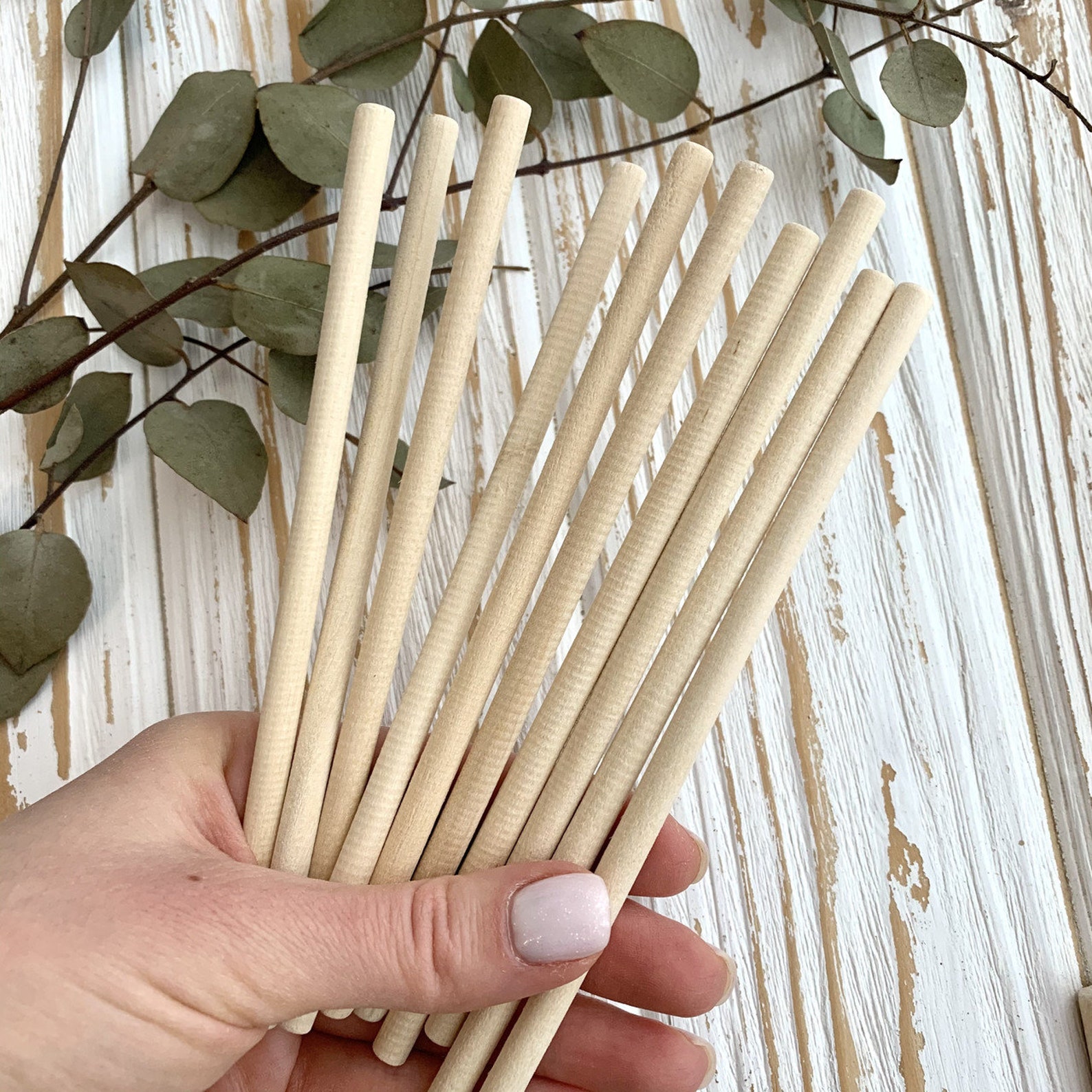 Dowel rods Wooden sticks 15mm Wooden dowels Natural round Etsy