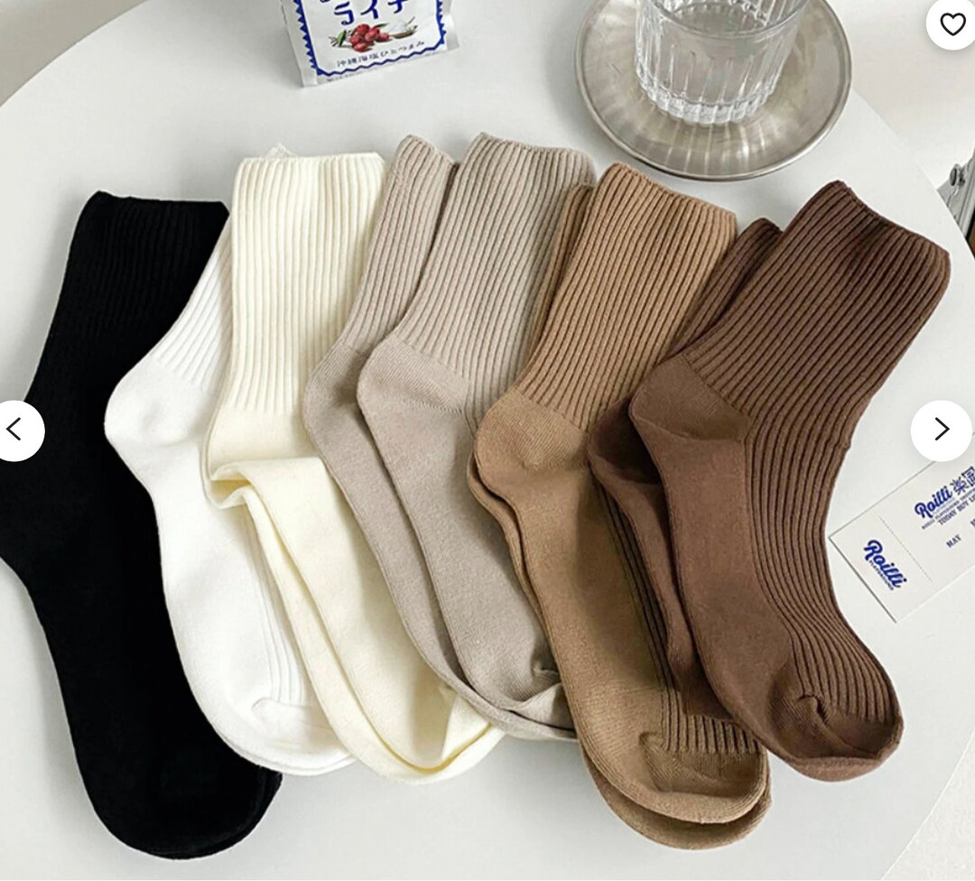 Solid Ankle Comfortable Cozy Socks High Ankle Socks Perfect - Etsy