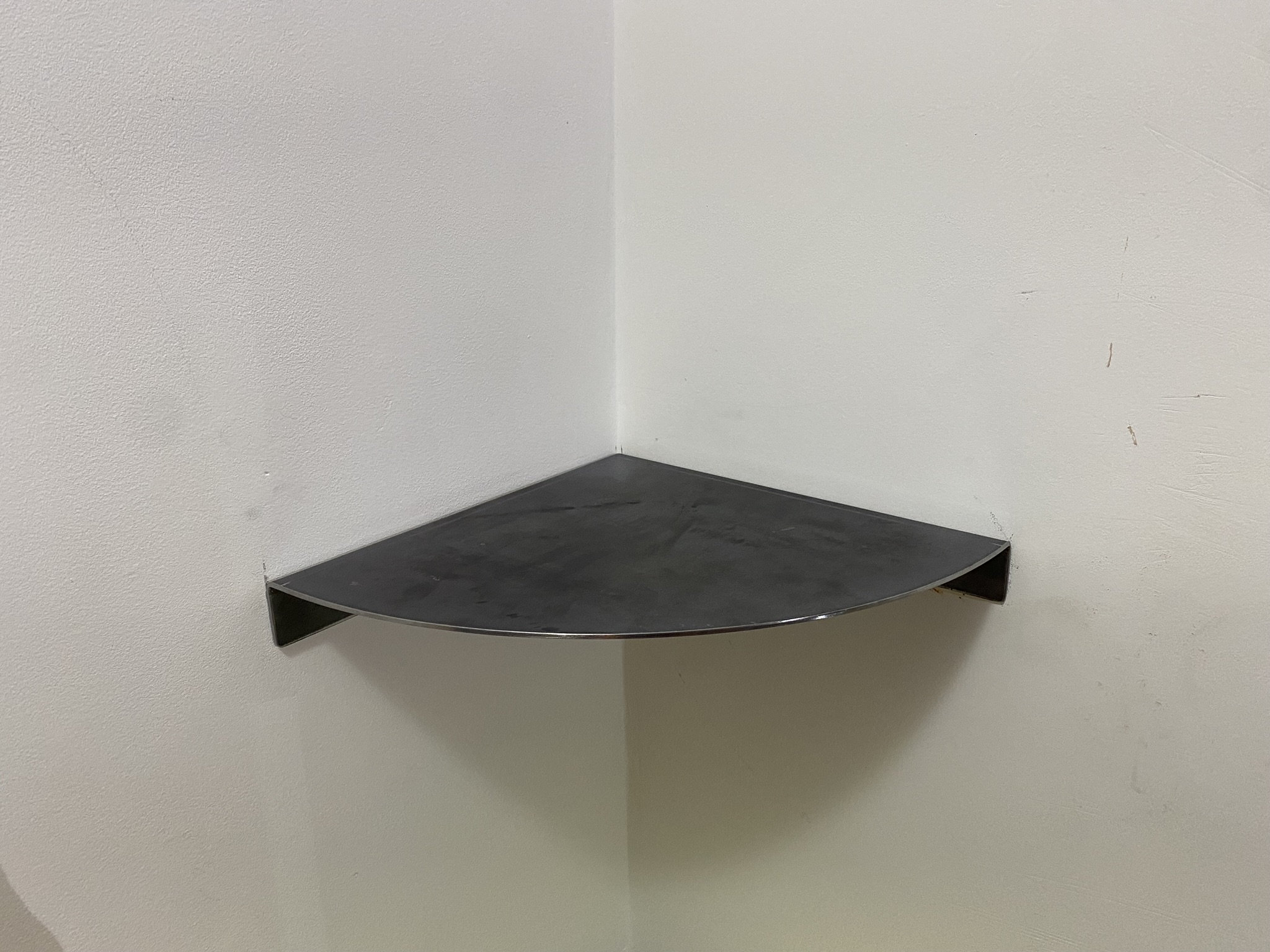 Steel Corner Radiused Wall Shelf Etsy UK