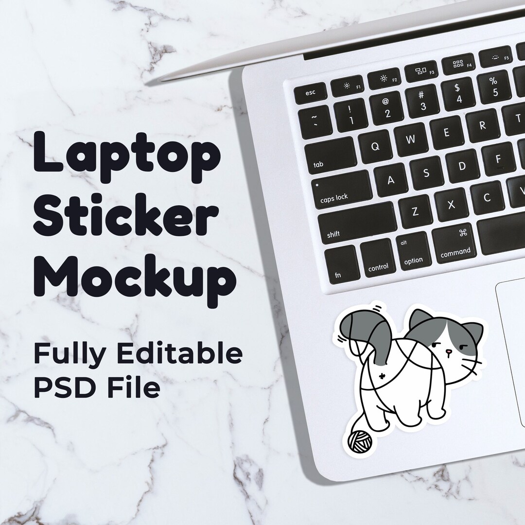 Laptop Sticker Mockup Creator Photoshop PSD Editable File - Etsy