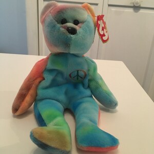Beanie Baby Peace Bear