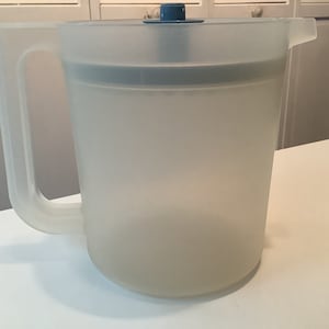 Tupperware pitcher with blue lid