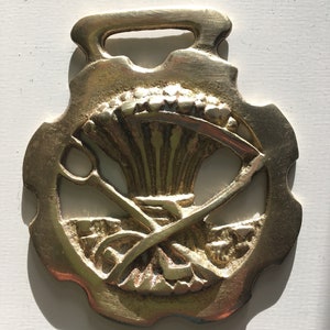 Horse Medallion Brass Decoration
