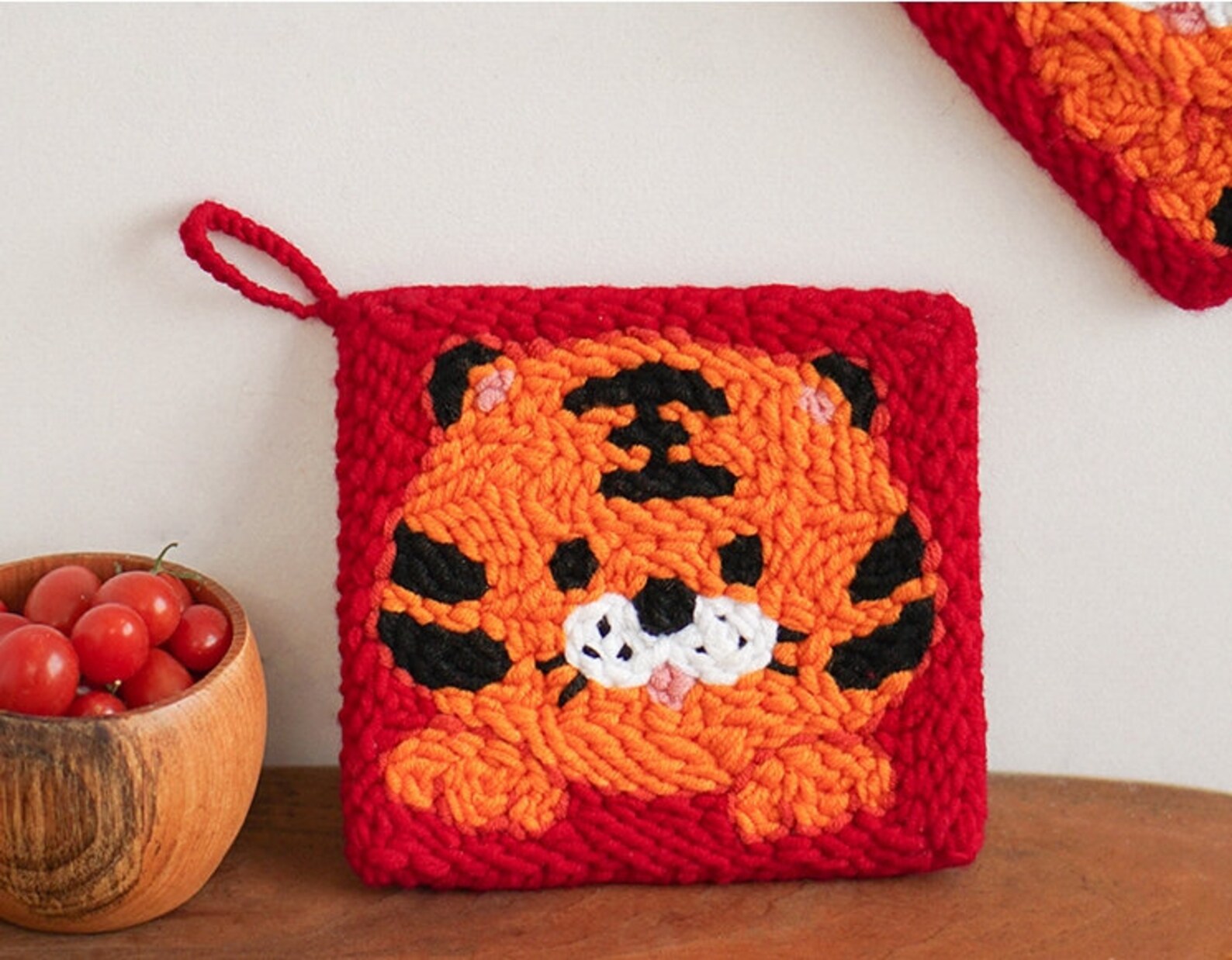 Three Cute Tigers Punch Needle Kit Beginners Handmade Cup Etsy