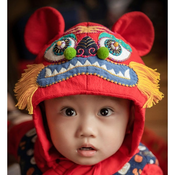 Baby Shower Geschenk Chinesischer Stil DIY Embroidery Kit Beste Wünsche Tigerkopf Hut / Schuhe / Lätzchen / Armband Handgemachtes Geburtstagsgeschenk mit Tutorial-Video
