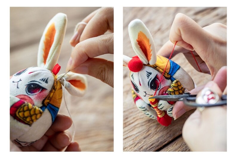Moon Rabbit | DIY Embroidery Kit Beginners Level | Handmade Asian Lucky ...