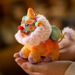 Zestaw do haftu Flying Puxiu DIY, Talizman na szczęście, Ręcznie robiony amulet, Lalka do szycia Ausicious Beast, Unikalny gobelin Fortune Tailsman