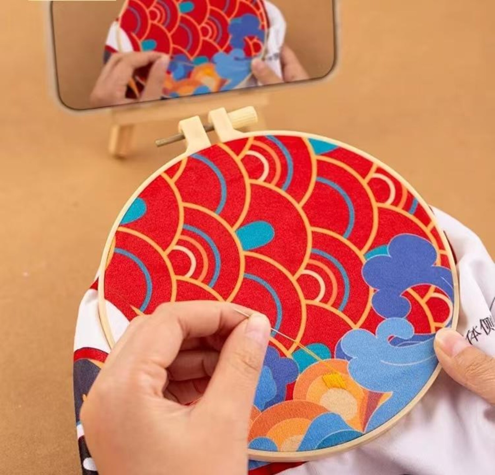Koi Fish DIY Hand Embroidery Kit | Hand Sewing Bag Kit | Good Furtune ...