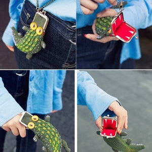 Crocodile Embroidery Bag, DIY Kit, Alligator Bag, Handmade Small Bag, Needlepoint Kit, Unique Gift Idea,