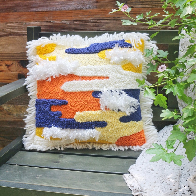 DIY Punch Needle Kit Pillowcase for Beginners Handmade Etsy