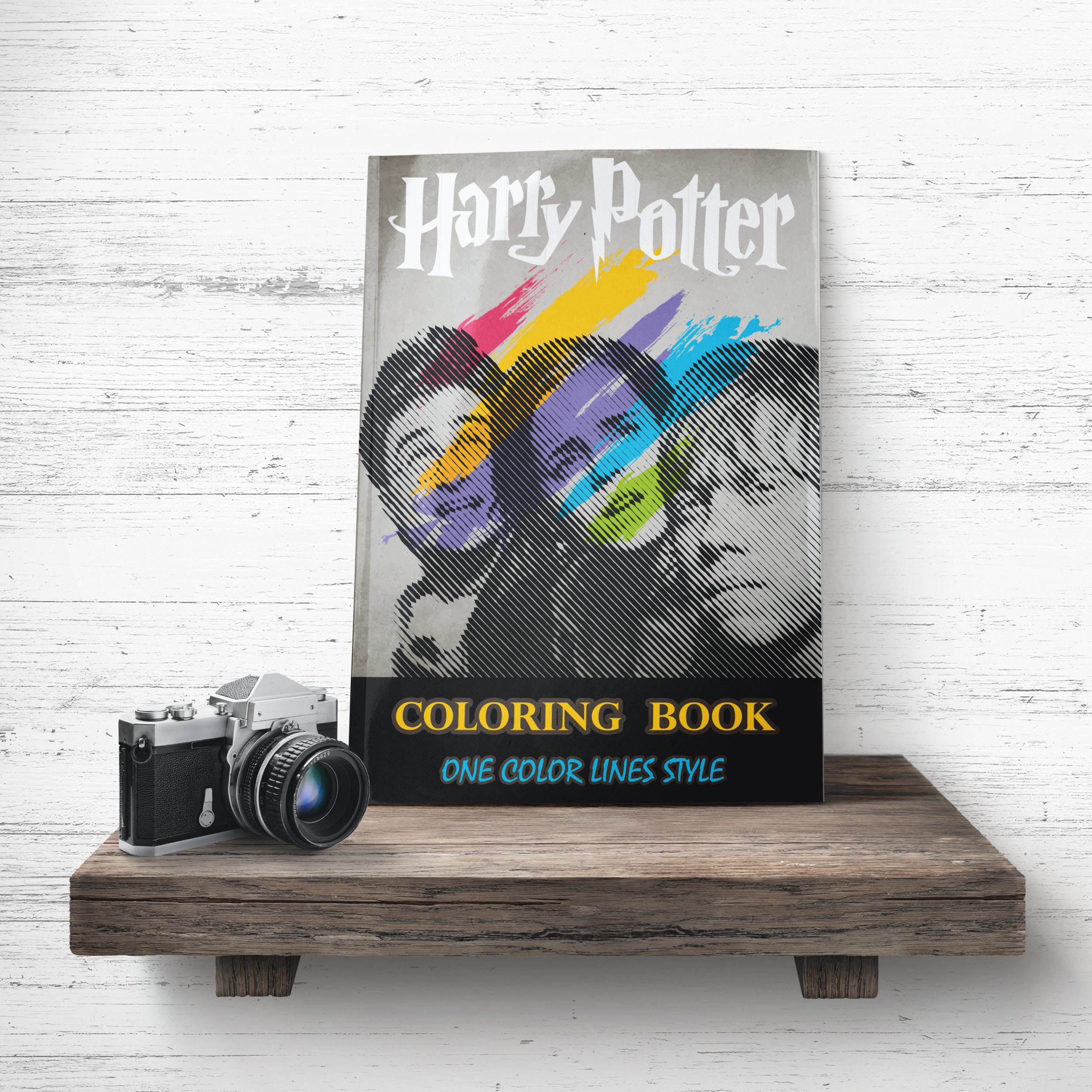 Harry Potter Coloring Book One Color Line Style Realistic | Etsy