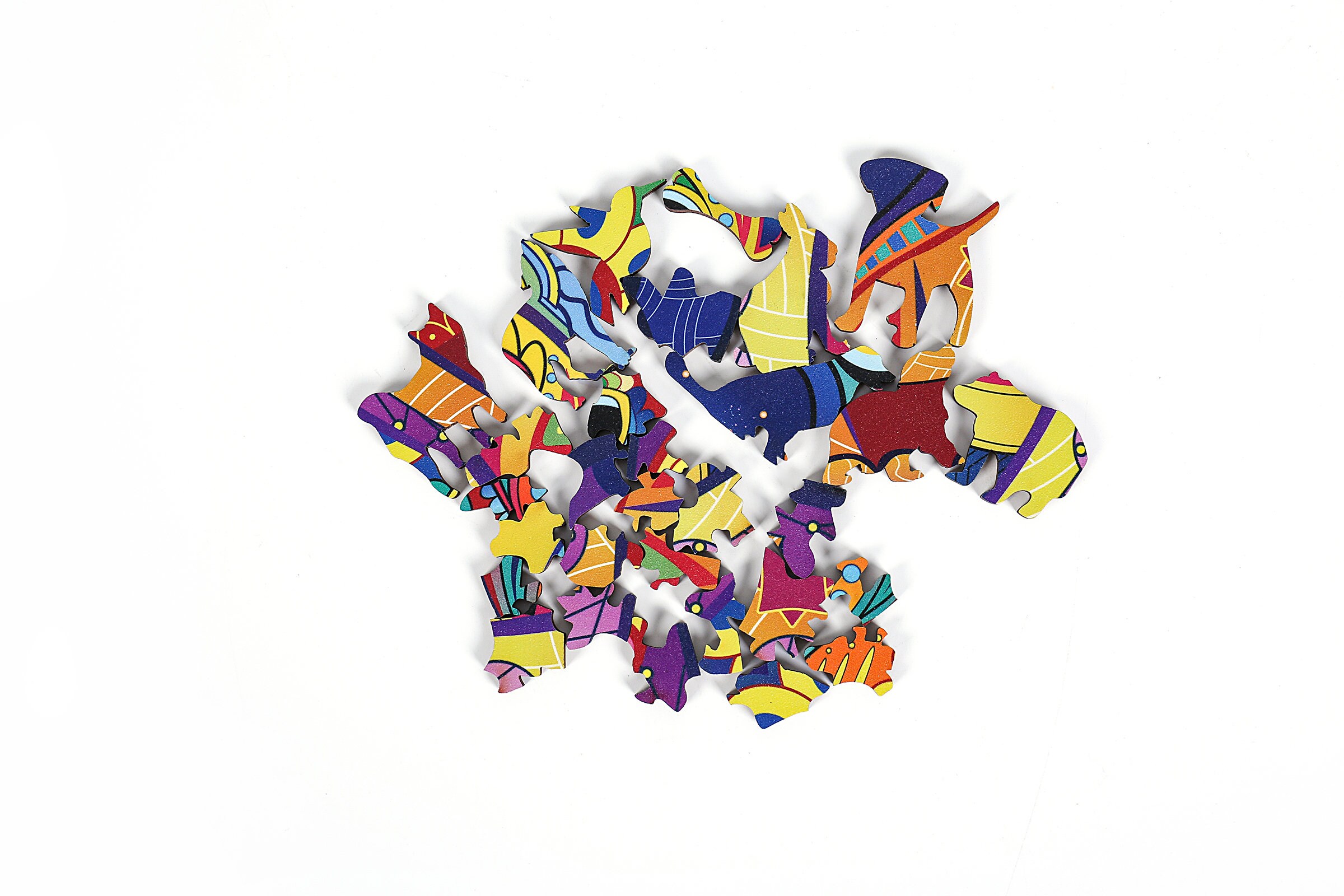 3D Wooden Puzzle for Adults and Kidsanimals Shape Puzzlegift Etsy