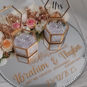Personalized Ring Holder Plate: Custom Message
