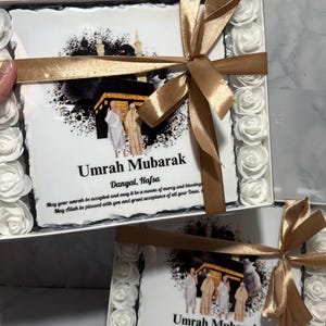 Personalised Umrah Mubarak Plaque | Islamic Gift | Custom Umrah Keepsake image 3