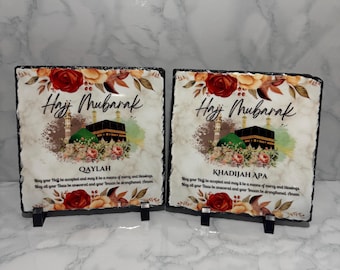 Personalized Umrah Mubarak Plaque: Islamic Keepsake Gift