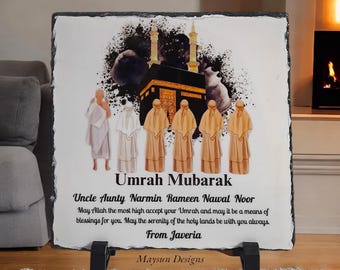 Personalised Umrah Mubarak Plaque | Islamic Gift | Custom Umrah Keepsake