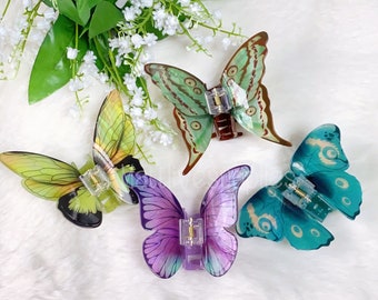 3D Colorful  Butterfly Hair Claws,Realistic Butterfly Hair Clips for Women,Unique Hair Clamps,Women Hair Accessories,Friendship Gifts