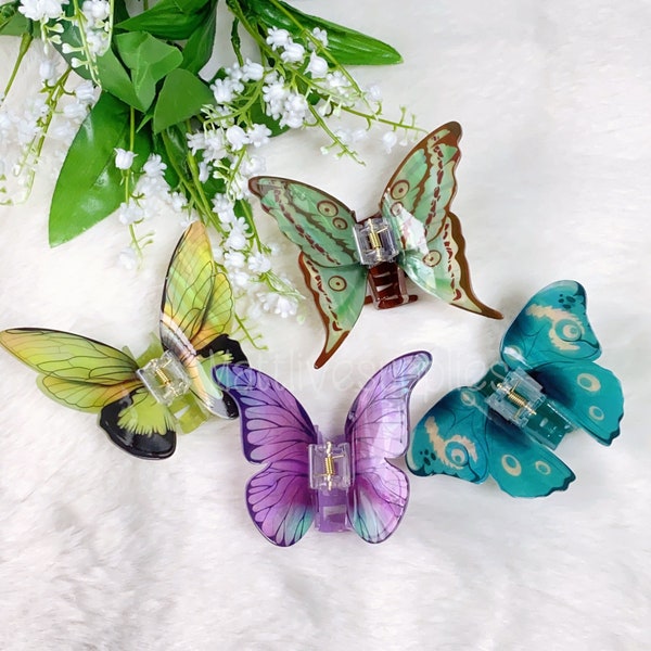 3D Colorful  Butterfly Hair Claws,Realistic Butterfly Hair Clips for Women,Unique Hair Clamps,Women Hair Accessories,Friendship Gifts