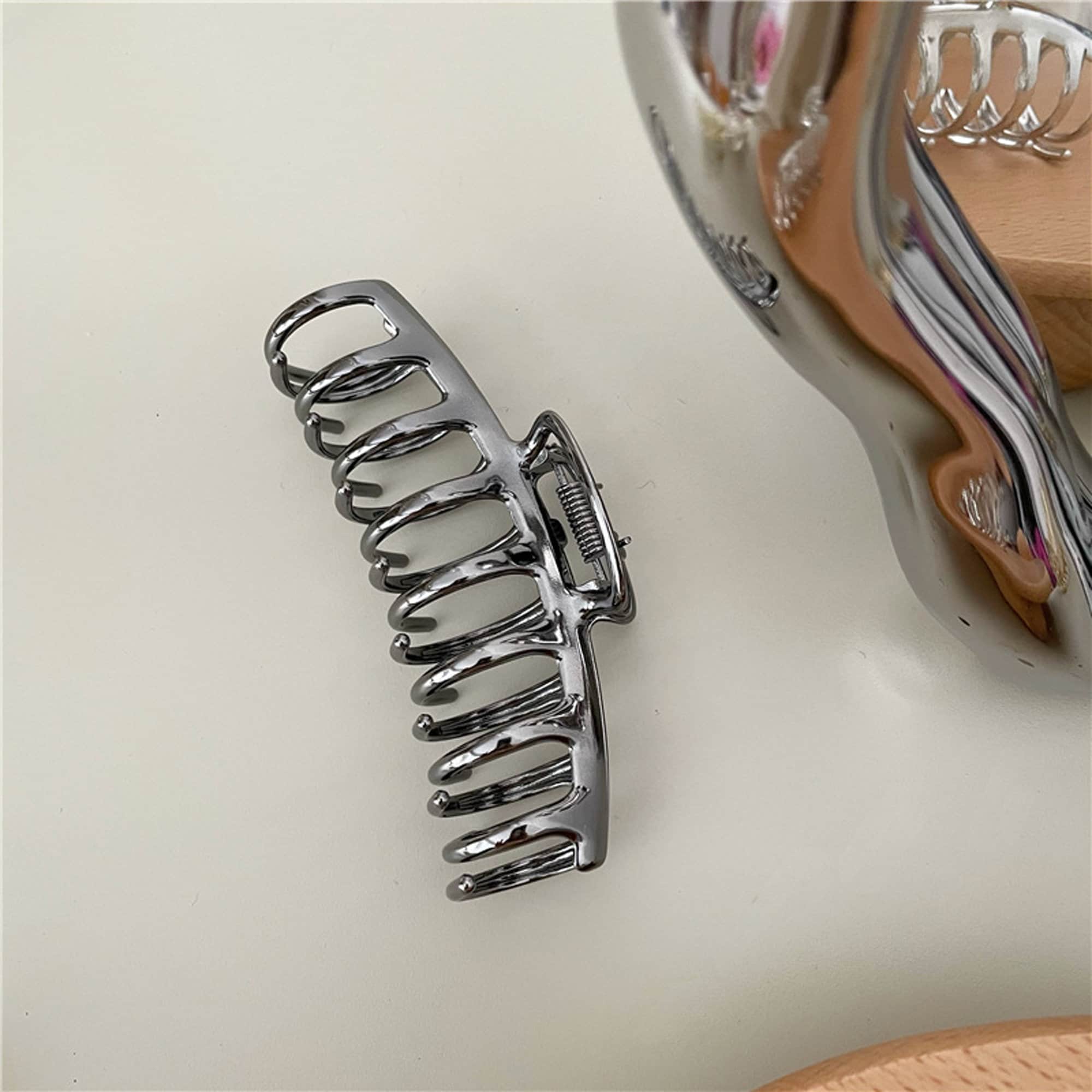 Textured Metal Hair Claw Clip Hair Claw Clip for Thin and Etsy