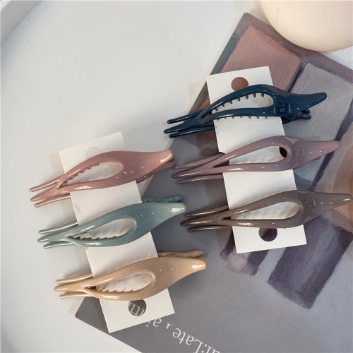 Large Alligator Hair Clips Durable Nonslip Duckbill Acrylic Etsy