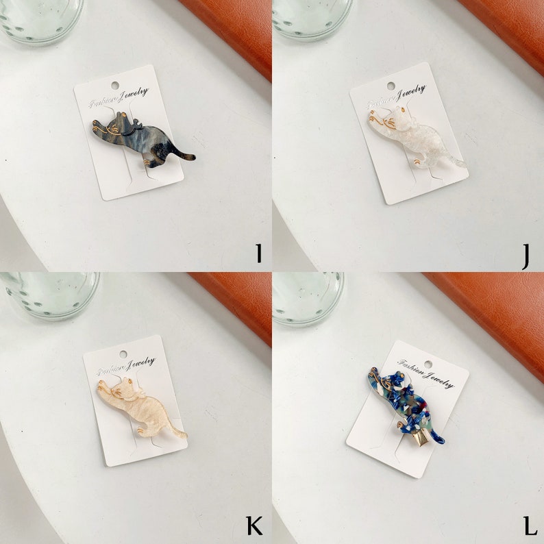Jump Cat Hair Clip Claws Cute Acetate Hair Claw Unique Hair Etsy