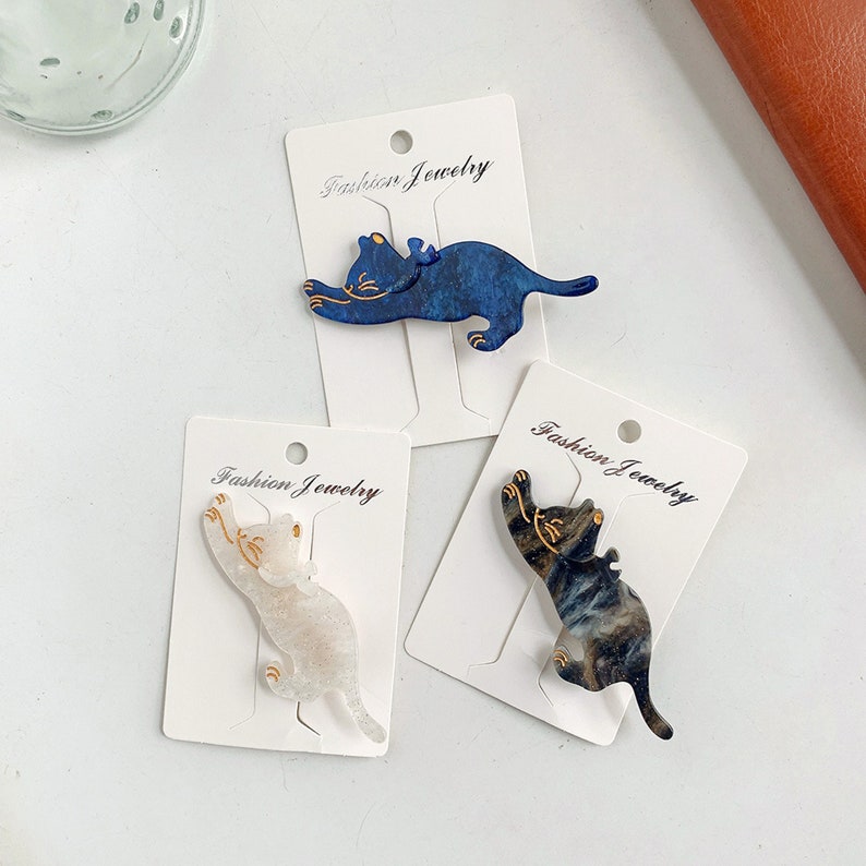 Jump Cat Hair Clip Claws Cute Acetate Hair Claw Unique Hair Etsy
