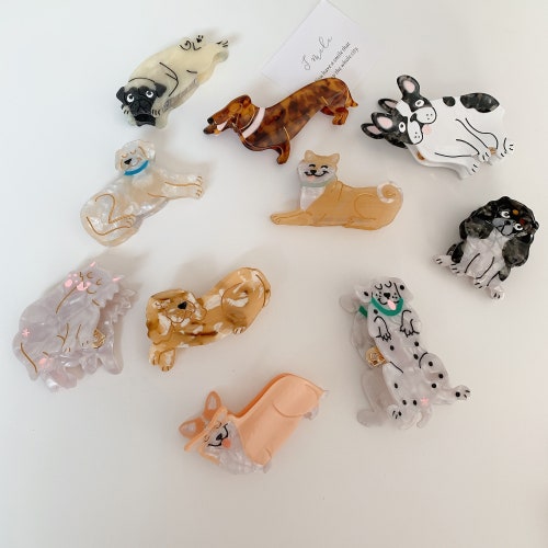 Jump Cat Hair Clip Claws Cute Acetate Hair Claw Unique Hair Etsy