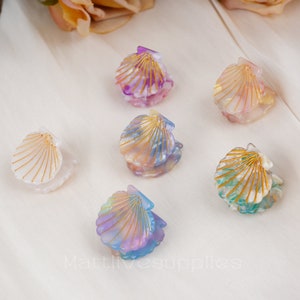 Small Seashell Hair Claw Clip,Seashell  Hair Accessory,Tortoise Shell Hair Grip,Cellulose Acetate Hair Clip,Ponytail Hair Clamps,Gifts