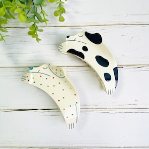 Cute Dog Hair Claw, Cartoon Jump Dog Hair Clips, Girlish Hair Claw Clip, Acetate Hair Claw Medium, Hair Claw for Thick Hair, Hair Clamp