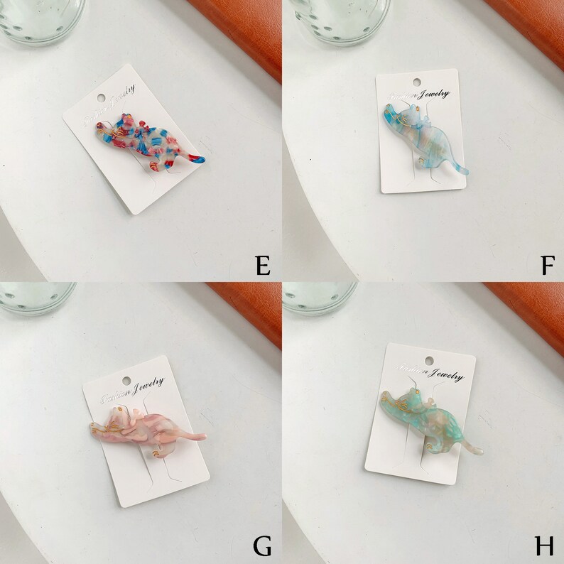 Jump Cat Hair Clip Claws Cute Acetate Hair Claw Unique Hair Etsy