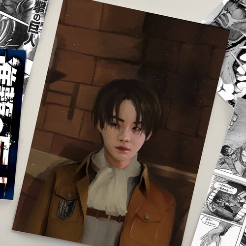 Bts Yoongi As Aot Levi Ackerman Drawing Art Print 방탄소년단 Etsy Hong Kong