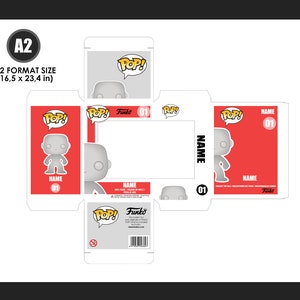 Custom Funko POP Box Template Digital Funko POP Box Mockup Editable