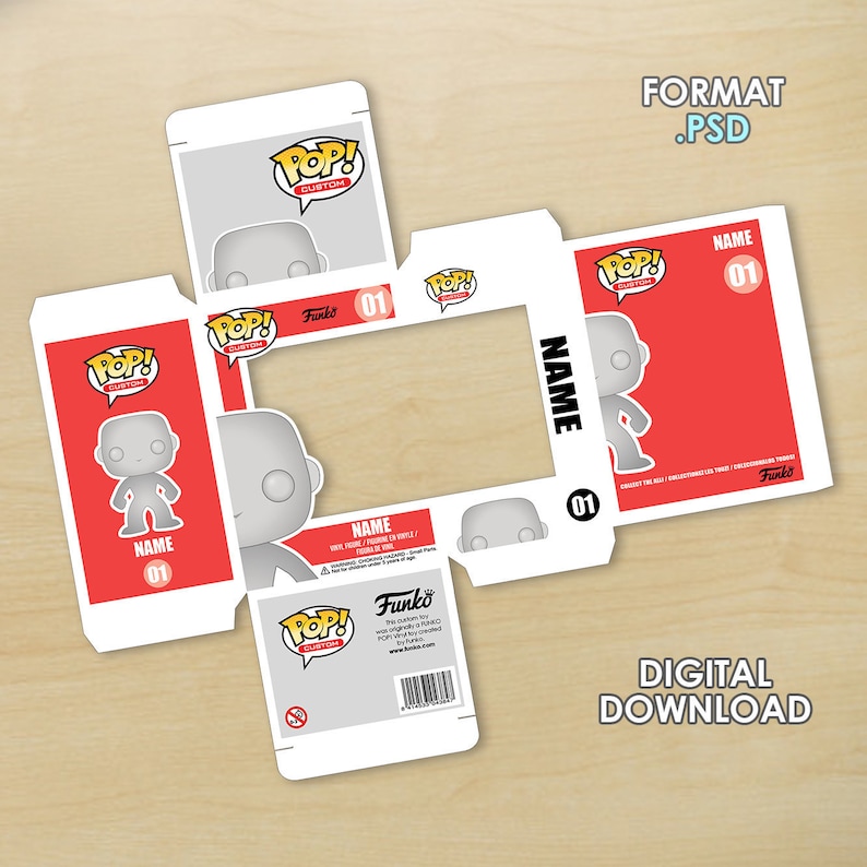 funko pop diy box template