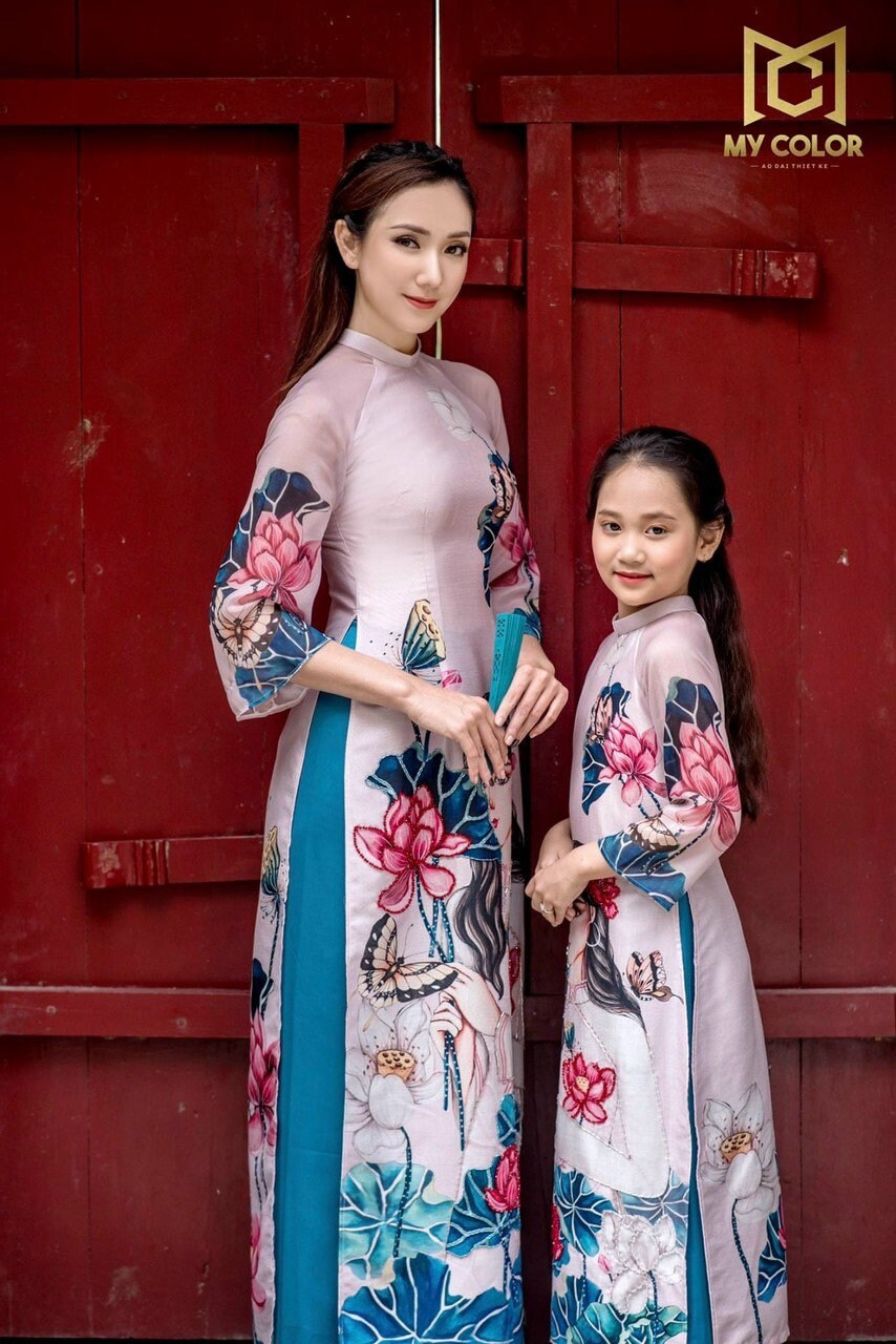 Women and Kid Ao Dai Mother Daughter Matching Vietnamese - Etsy UK