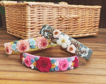 Embroidered headband