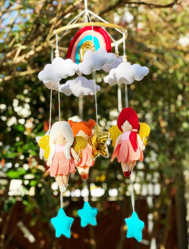 Handmade Fairy cot mobile Nursery Decor